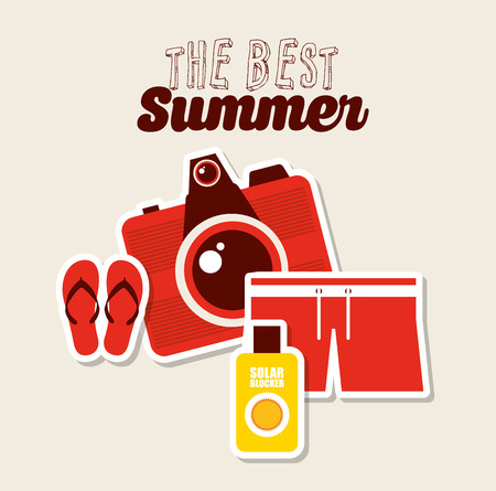 summer vacations design, vector illustration   graphicのイラスト素材