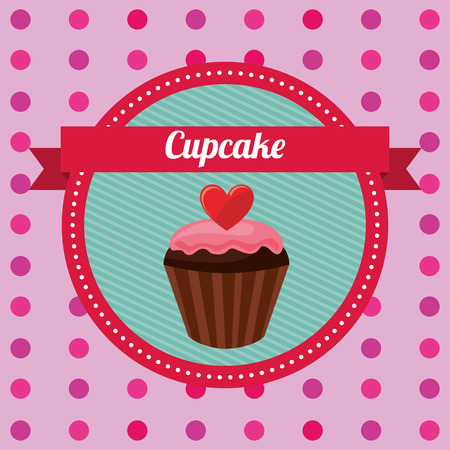 cupcake card design, vector illustration eps10 graphicのイラスト素材
