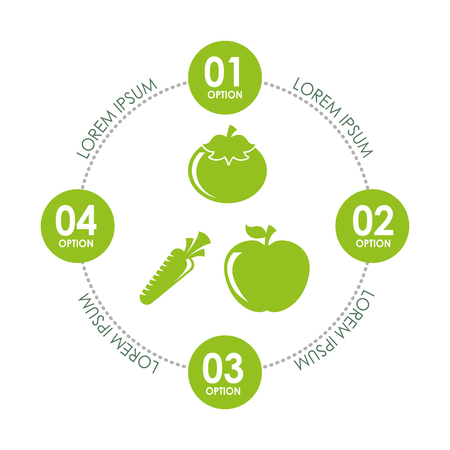 vegetarian infographic  design, vector illustration eps10 graphicのイラスト素材