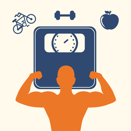 healthy lifestyle design, vector illustration eps10 graphicのイラスト素材