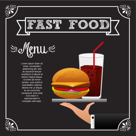 delicious fast food design, vector illustration eps10 graphicのイラスト素材