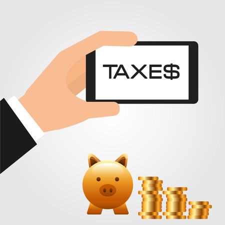 taxes payment design, vector illustration eps10 graphicのイラスト素材