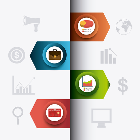 Business growth and money savings infographics design, vector illustrationのイラスト素材