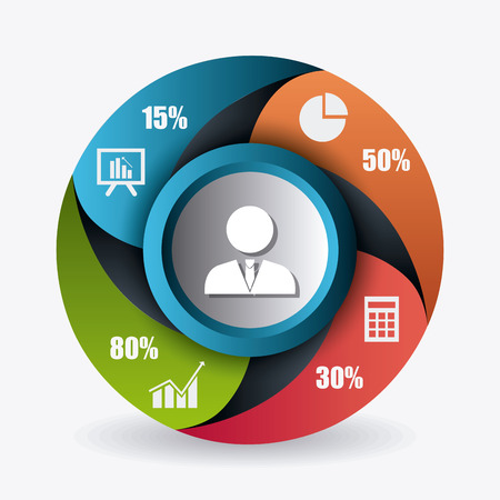 Business growth and money savings infographics design, vector illustrationのイラスト素材