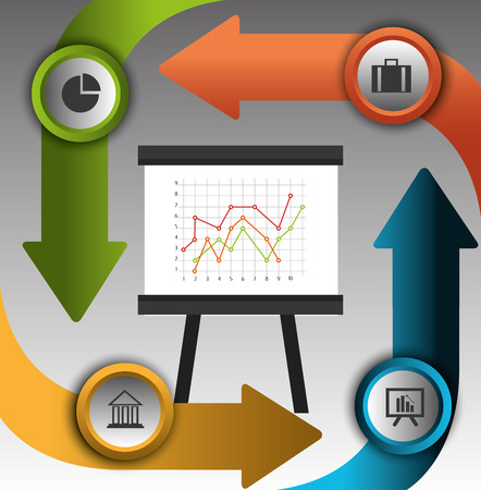 Business growth and money savings infographics design, vector illustrationのイラスト素材