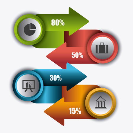 Business growth and money savings infographics design, vector illustrationのイラスト素材