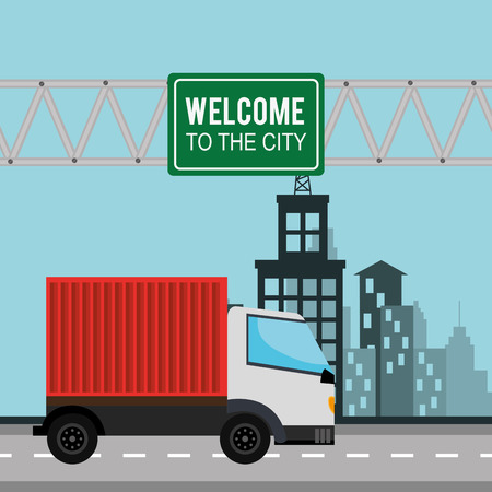 Transport, traffic on road and vehicles design, vector illustration.のイラスト素材