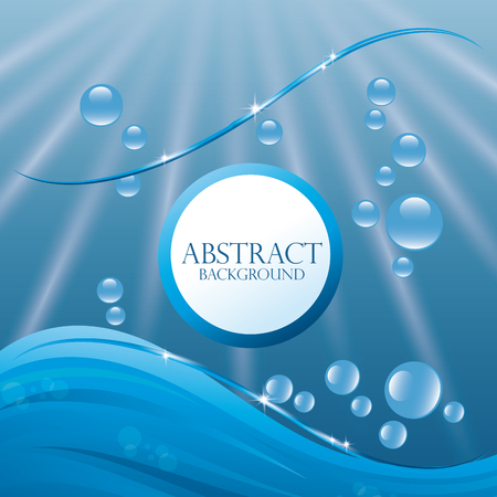 Blue and white waves colorful background design, vector illustration.のイラスト素材