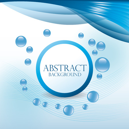 Blue and white waves colorful background design, vector illustration.のイラスト素材