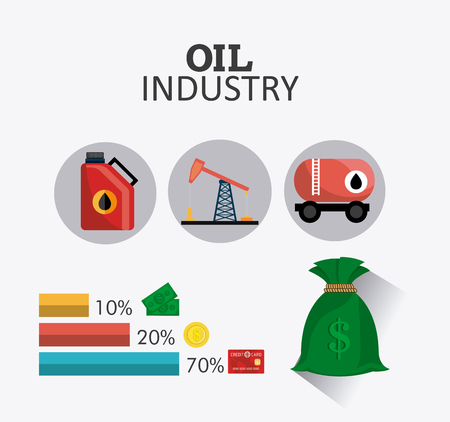 Petroleum and oil industry infographic design, vector illustrationのイラスト素材