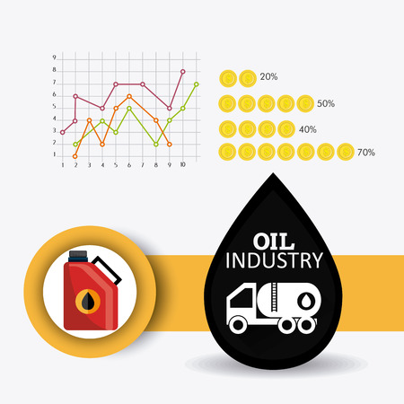Petroleum and oil industry infographic design, vector illustrationのイラスト素材