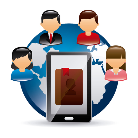 contact manager app  design, vector illustration eps10 graphicのイラスト素材