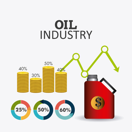 Petroleum and oil industry infographic design, vector illustrationのイラスト素材
