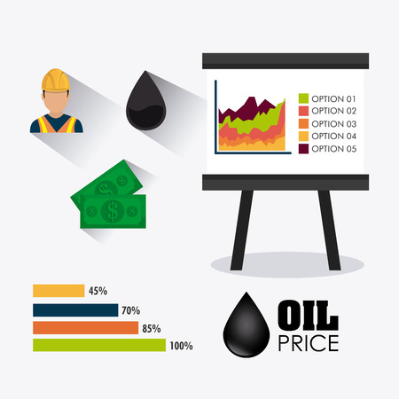 Petroleum and oil industry infographic design, vector illustrationのイラスト素材