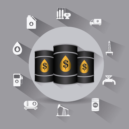 Petroleum and oil industry infographic design, vector illustrationのイラスト素材