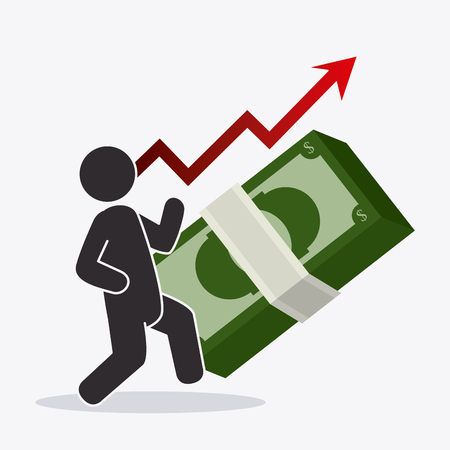 Global economy, money and business design, vector illustrationのイラスト素材