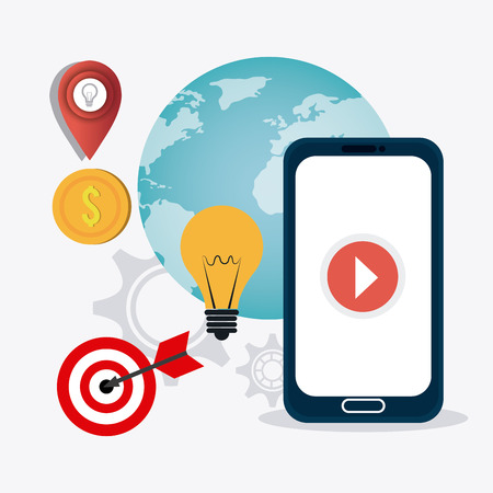 World connections, business and multimedia infographic design.のイラスト素材