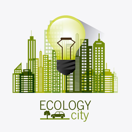 Green energy and ecology theme design, vector illustration.のイラスト素材