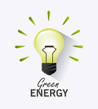 Green energy and ecology theme design, vector illustration.のイラスト素材