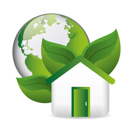 Green energy and ecology theme design, vector illustration.のイラスト素材