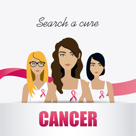Fight against breast cancer campaign design, vector illustration eps10のイラスト素材