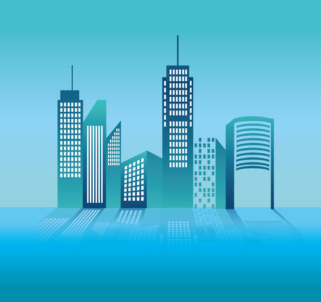 Urban city and real state design, vector illustration eps 10.のイラスト素材