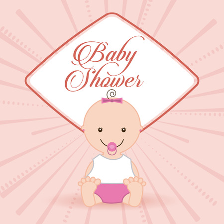 baby shower card design, vector illustration eps10 graphicのイラスト素材