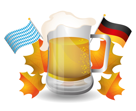 Germany culture and oktober festival holiday, vector illustration.のイラスト素材