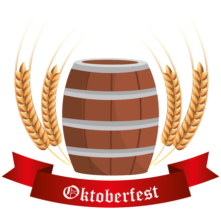 Germany culture and oktober festival holiday, vector illustration.のイラスト素材