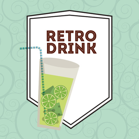 retro drink design, vector illustration eps10 graphicのイラスト素材