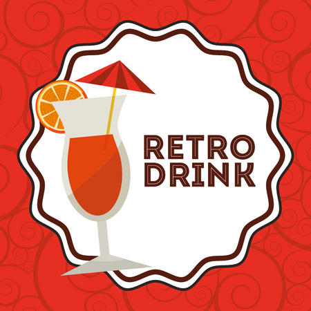 retro drink design, vector illustration eps10 graphicのイラスト素材