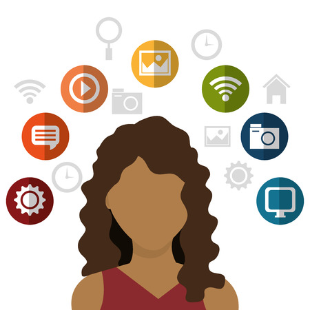 Social media and networking design, vector illustration.のイラスト素材