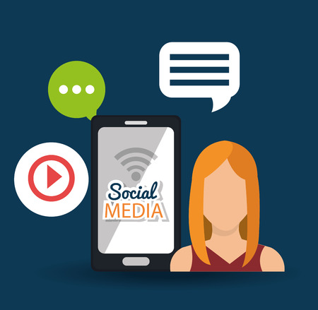 Social media and networking design, vector illustration.のイラスト素材