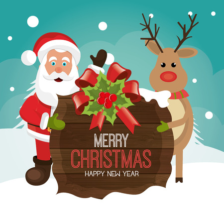 Merry christmas and happy new year card design, vector illustration eps 1oのイラスト素材
