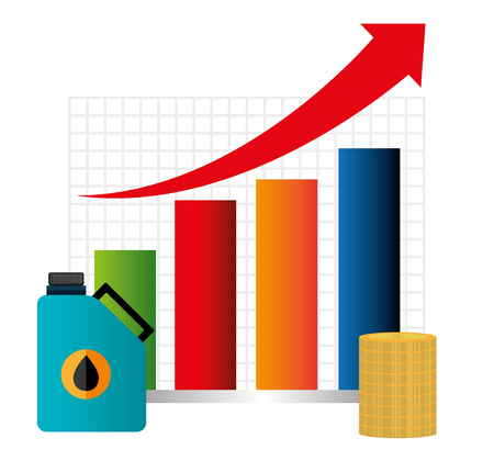 Petroleum and oil industry prices design, vector illustrationのイラスト素材