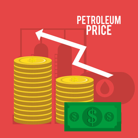 Petroleum and oil industry prices design, vector illustrationのイラスト素材