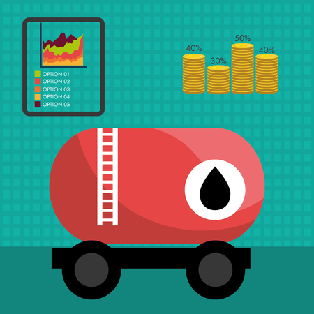 Petroleum and oil industry prices design, vector illustrationのイラスト素材