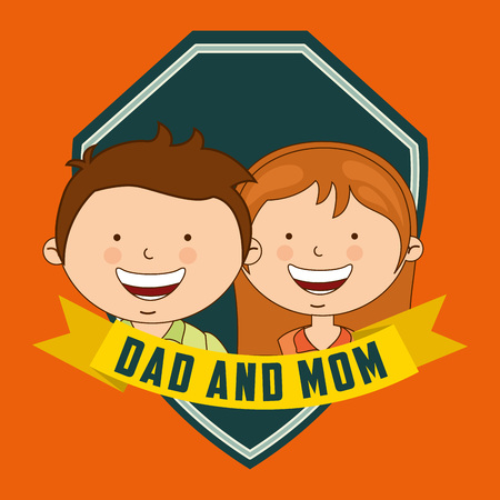 dad and mom design, vector illustration eps10 graphicのイラスト素材