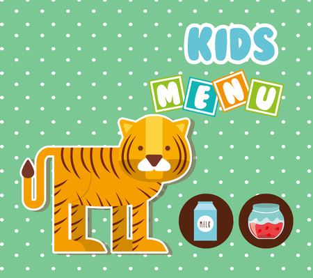kids menu design, vector illustration eps10 graphicのイラスト素材