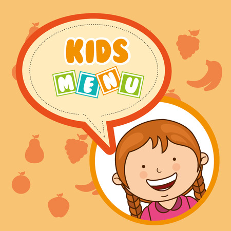 kids menu design, vector illustration eps10 graphicのイラスト素材