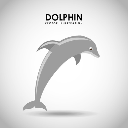 dolphin jumping design, vector illustration eps10 graphicのイラスト素材