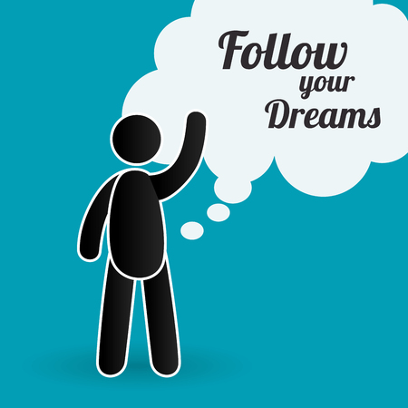 Follow me social and business theme design, vector illustration.のイラスト素材