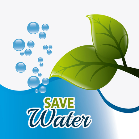 Save water ecology design, vectori llustration eps 10.のイラスト素材