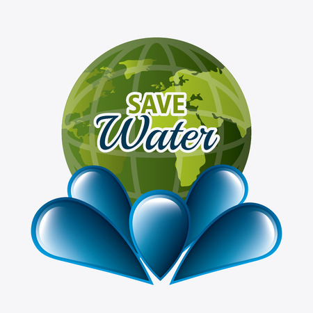 Save water ecology design, vectori llustration eps 10.のイラスト素材