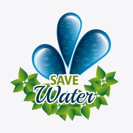 Save water ecology design, vectori llustration eps 10.のイラスト素材