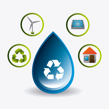 Save water ecology design, vectori llustration eps 10.のイラスト素材
