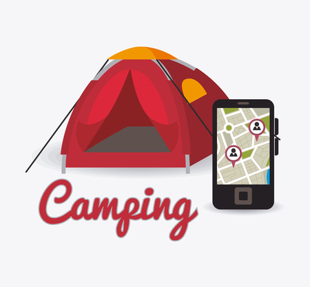 Camping  design over white background, vector illustration.のイラスト素材