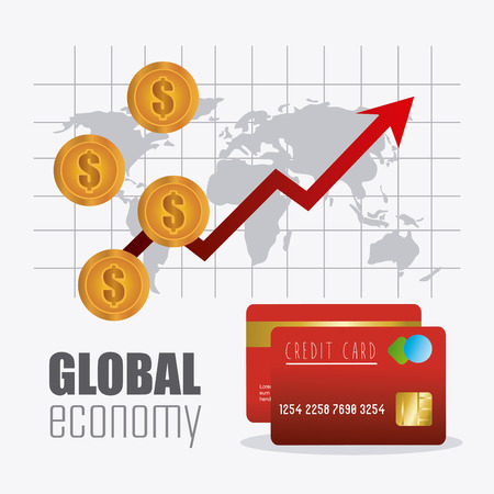 Global economy, money and business icon, vector illustration eps 10.のイラスト素材
