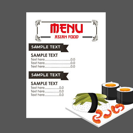 japanese food menu design, vector illustration eps10 graphicのイラスト素材