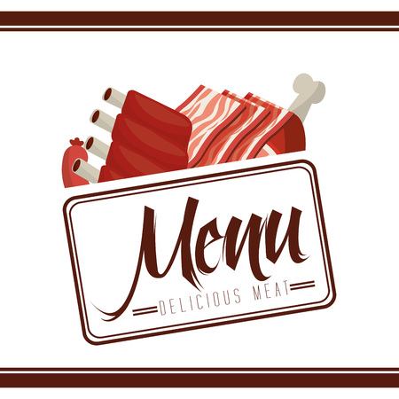 meat menu design, vector illustration eps10 graphicのイラスト素材